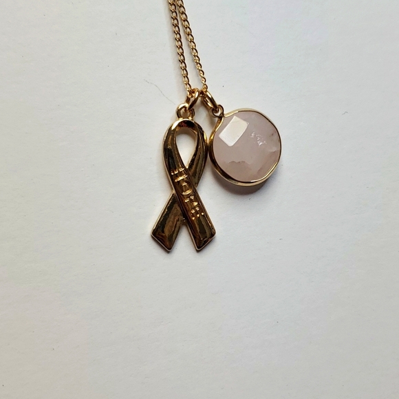 Avon Jewelry - 2019 Avon pink hope rose quartz long necklace ~28 inches